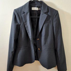 Calvin Klein Women's Two Button Blazer/ pinstriped Size 6
